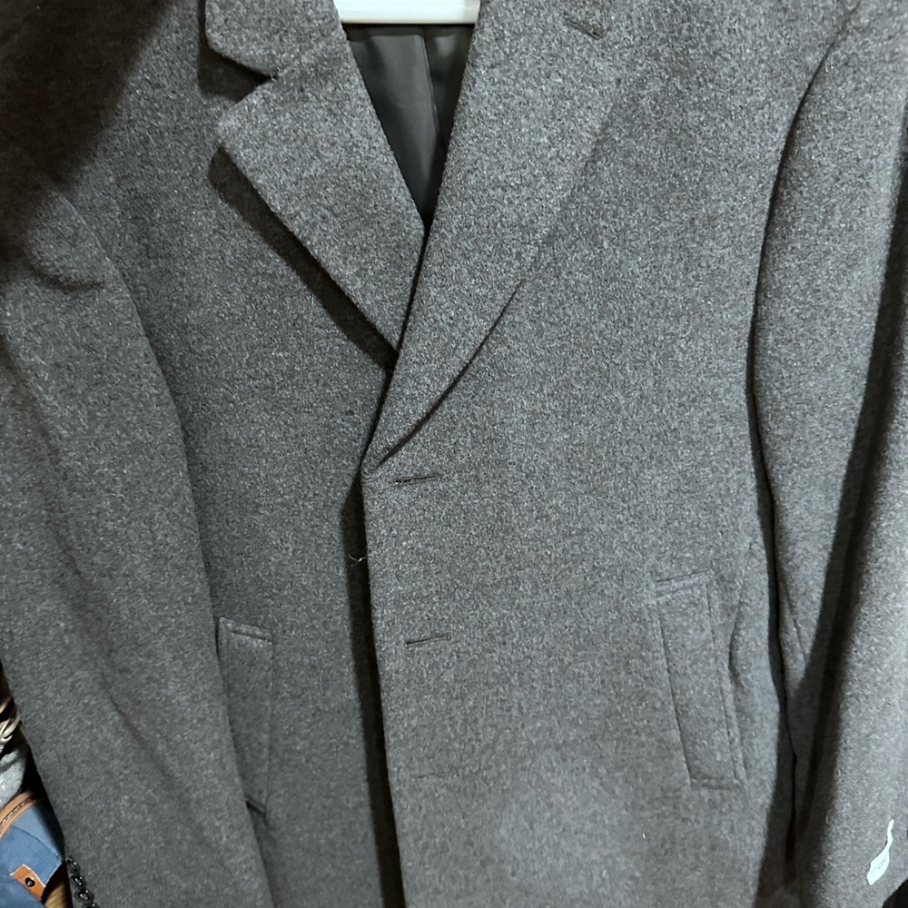 Calvin Klein Charcoal Grey Overcoat